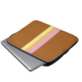 Retro Streifen Tablettengehäuse (Orange Multi) Laptopschutzhülle (Vorne Knopf)