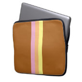 Retro Streifen Tablettengehäuse (Orange Multi) Laptopschutzhülle (Vorderseite Links)
