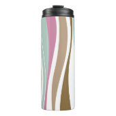 Retro Streifen Thermosbecher (Vorderseite)