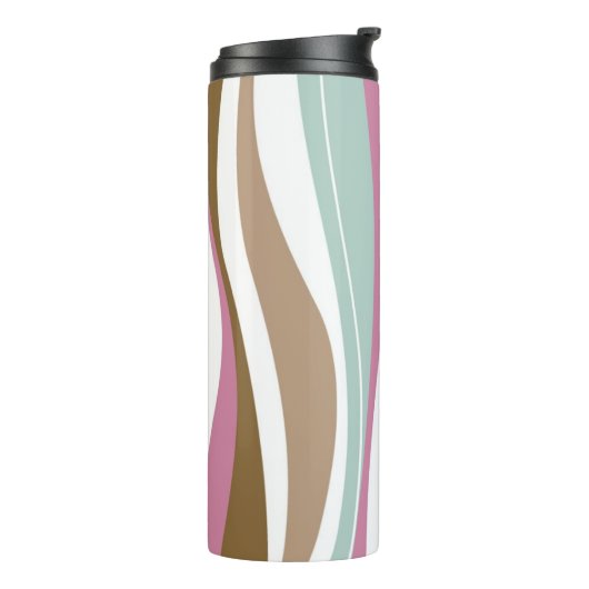 Retro Streifen Thermosbecher (Nach links gedreht)