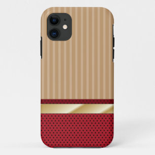 Retro Streifen u. Erdbeere punktiert iPhone 5 Fall Case-Mate iPhone Hülle