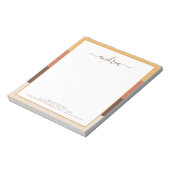 Retro-Streifen und benutzerdefinierter Firmenname Notizblock (Rotiert)