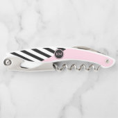 Retro-Streifen und Farbblock mit dem Monogramm Kellnermesser (Vorderseite)