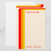 Retro Streifen: v.2: Briefpapier (Vorne/Hinten)