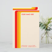 Retro Streifen: v.2: Briefpapier (Stehend Vorderseite)