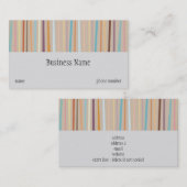Retro Streifen-Visitenkarte Visitenkarte (Vorne/Hinten)