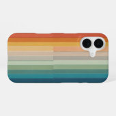 Retro-Streifenblock-Fade iPhone 16 Hülle (Rückseite (Horizontal))
