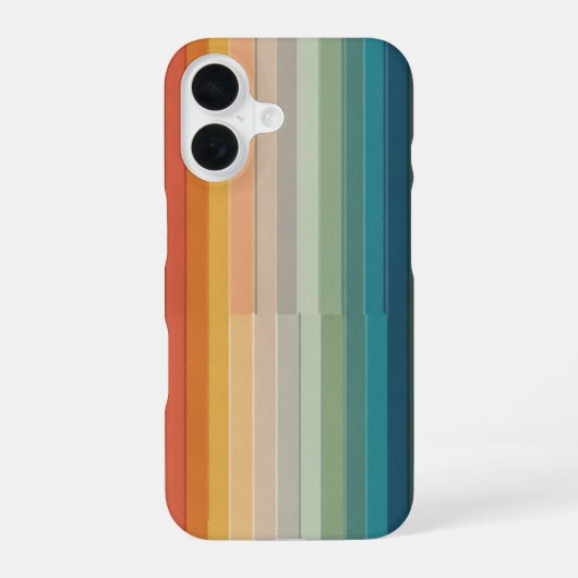Retro-Streifenblock-Fade iPhone 16 Hülle (Rückseite)