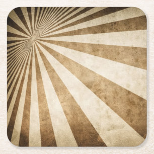 Retro-Streifenmuster-Hintergrund Rechteckiger Pappuntersetzer
