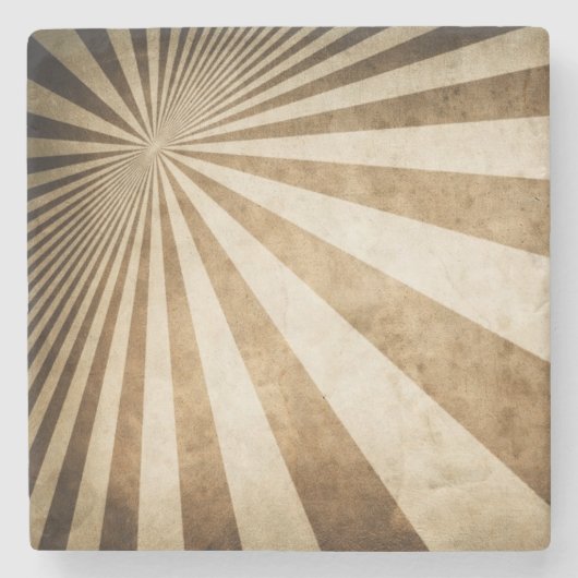Retro-Streifenmuster-Hintergrund Steinuntersetzer (Vorderseite)