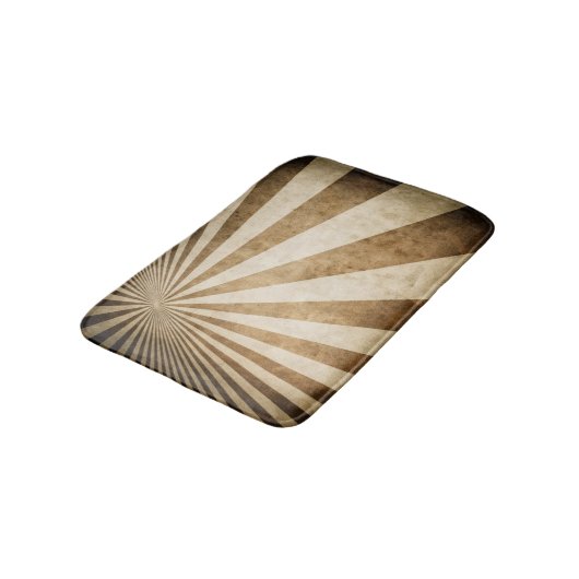 Retro Streifenmusterhintergrund Badematte (Schrägansicht)