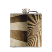 Retro Streifenmusterhintergrund Flachmann (Rückseite)