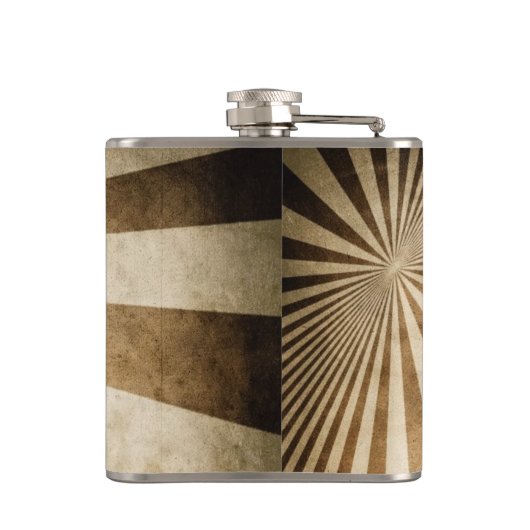 Retro Streifenmusterhintergrund Flachmann (Rückseite)