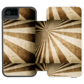 Retro Streifenmusterhintergrund Incipio iPhone Geldbeutel-Hülle (Folio Geöffnet)