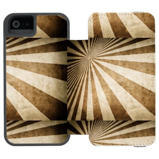 Retro Streifenmusterhintergrund Incipio iPhone Geldbeutel-Hülle (Folio Geöffnet)