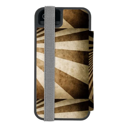 Retro Streifenmusterhintergrund Incipio iPhone Geldbeutel-Hülle (Folio Rückseite)