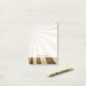 Retro Streifenmusterhintergrund Post-it Klebezettel (Auf Schreibtisch)