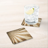 Retro Streifenmusterhintergrund Rechteckiger Pappuntersetzer (Vor Ort)