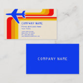 Retro Streifenreise Visitenkarte (Vorne/Hinten)