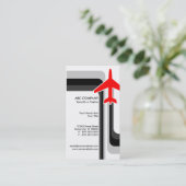 Retro Streifenreise Visitenkarte (Stehend Vorderseite)