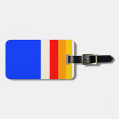 Retro Streifenreiseumbau Gepäckanhänger (Vorderseite horizontal)