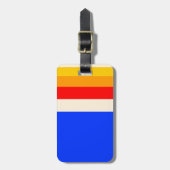 Retro Streifenreiseumbau Gepäckanhänger (Vorderseite vertikal)