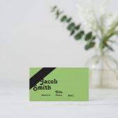 Retro Streifensiebziger jahre Visitenkarten Visitenkarte (Stehend Vorderseite)