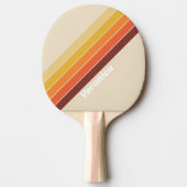 Retro Strichen mit Namen Tischtennis Schläger (Vorderseite)