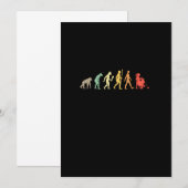 Retro-Strick-Evolution Geschenkidee für Stricker Einladung (Vorne/Hinten)