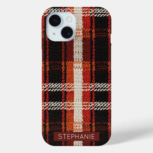 Retro Strick Patchwork - Gemütlicher Herbst Boho V Case-Mate iPhone Hülle (Rückseite)