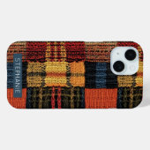 Retro Strick Patchwork - Gemütlicher Herbst Boho V Case-Mate iPhone Hülle (Rückseite (Horizontal))