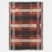 Retro Strick Patchwork - Gemütlicher Herbst Boho V Decke (Vorderseite Vertikal)