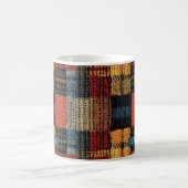 Retro Strick Patchwork - Gemütlicher Herbst Boho V Kaffeetasse (Mittel)