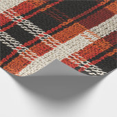 Retro Strick Patchwork - Gemütlicher Herbstboho Vi Geschenkpapier (Ecke)