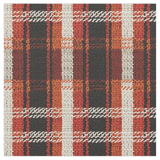 Retro Strick Patchwork - Gemütlicher Herbstboho Vi Stoff (Nahaufnahme)