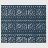 Retro Strick Weihnachten Weihnachts-Sweater-Patter Geschenkpapier (Flach)