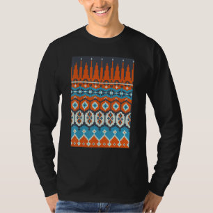Retro Stricken Häkeln Ethnische Pixel Strickerin 1 T-Shirt