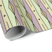 Retro String Art (Pistachio, Mauve Mist und Sand) Geschenkpapier (Rolleneckpunkt)