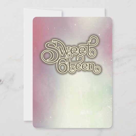 Retro String leuchtet goldenes Funkeln rot Einladung (Rückseite)