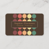 Retro Stringed Circles Visitenkarte (Vorderseite)