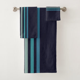 Retro Strip 70er Minimalistisches Muster Badhandtuch Set