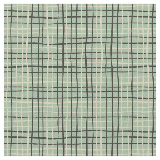 Retro Strip art l Sage green Stoff (Nahaufnahme)