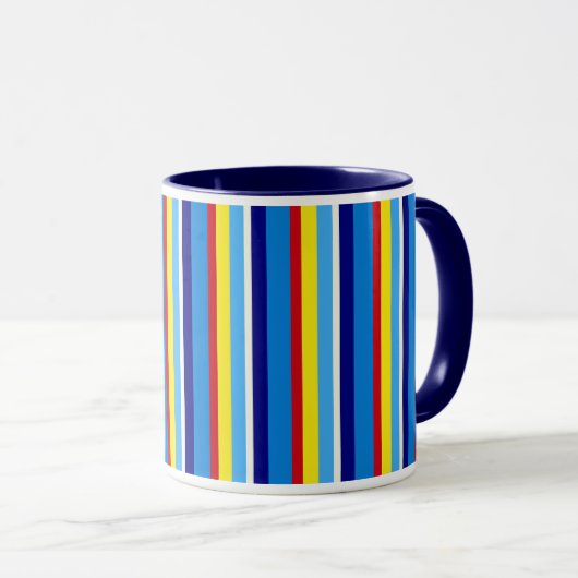 Retro Strip Coffee Tasse (VorderseiteRechts)