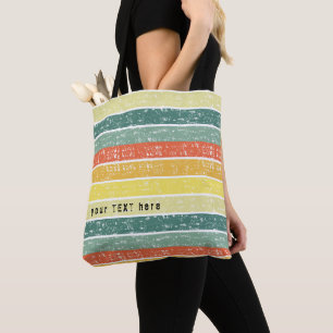 Retro Strip - individueller Strandtasche Tasche