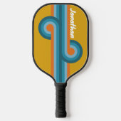 Retro Strip Loop mit Name Pickleball Schläger (Vorderseite)