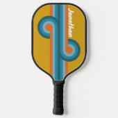 Retro Strip Loop mit Name Pickleball Schläger (Rückseite)