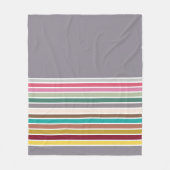 Retro Strip Muster Fleece Blanket (Vorderseite)