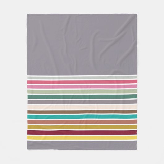 Retro Strip Muster Fleece Blanket (Vorderseite)
