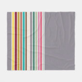 Retro Strip Muster Fleece Blanket (Vorderseite (Horizontal))