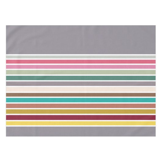 Retro Strip Muster Tablecloth Tischdecke (Vorderseite (Horizontal))